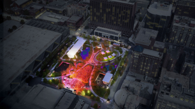 Reimagined Barney Allis Plaza Construction Underway