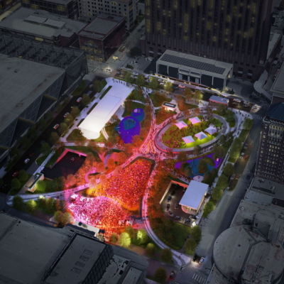 Reimagined Barney Allis Plaza Construction Underway